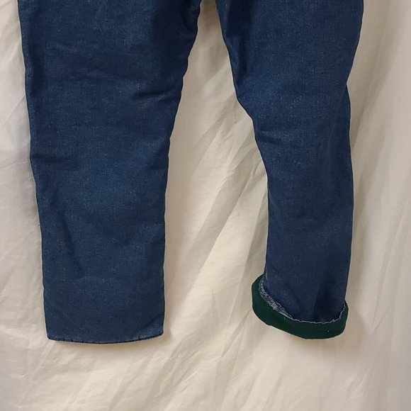 Wrangler Rugged Wear Mens 40x30 Green Fleece Flannel Lined Heavyweight Jeans - Picture 8 of 9